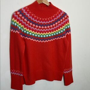 BODEN CASHMERE FAIR ISLE SWEATER US 4
